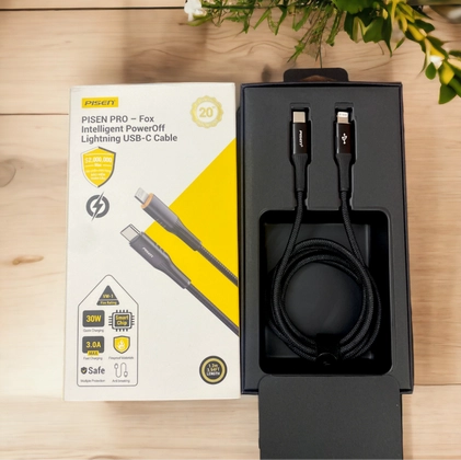 Cáp sạc nhanh tự ngắt Pisen Pro FOX INTELLIGENT C L 30W 1.2M 2